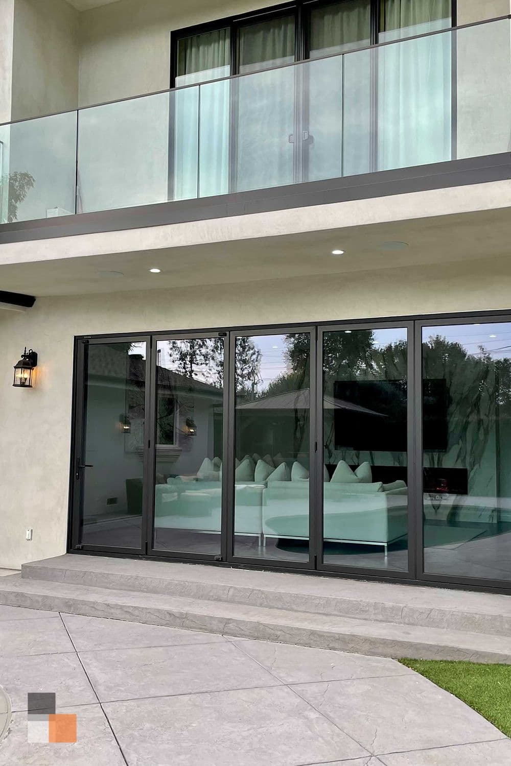 Interior glass partition installation